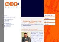 Strona internetowa z Geo-Wektor-Usługi Geodezyjne Paweł Kobiałka