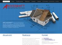 Strona internetowa z Archidraft Pracownia Projektowa - Projekty Domów, Sprzedaż i Adaptacja Projektów Gotowych
