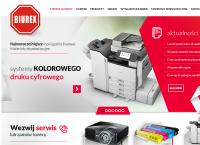 Strona internetowa z Biurex Serwis Drukarek