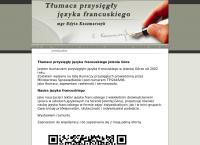 Strona internetowa z Edyta Kaczmarczyk Tłumaczenia i Nauka Języka Francuskiego