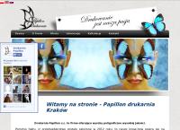Strona internetowa z Drukarnia Papillon S.c