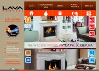 Strona internetowa z Lava Kominki