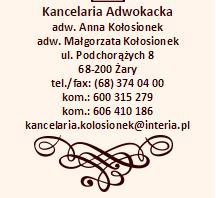Adwokat Anna Kołosionek Kancelaria Adwokacka