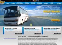 Strona internetowa z Miletrans