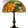 Lampa witrażowa stołowa Lilie