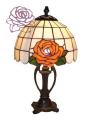 Lampa witrażowa stołowa Róża 22