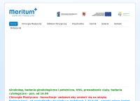 Strona internetowa z Meritum Centrum Medyczne
