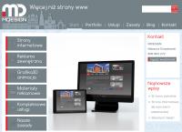 Strona internetowa z Mdesign