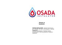 OSADA INSTALATOR. Technika grzewcza, instalacje hydrauliczne