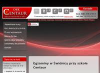 Strona internetowa z Centaur. Szkoła Jazdy. Ratajczak Jerzy