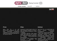 Strona internetowa z Alpha Dam Sp. z o.o.