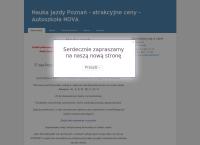Strona internetowa z Autoszkoła-Nova. Nauka jazdy, doszkalanie