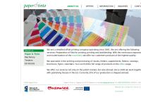 Strona internetowa z Paper & Tinta. Usługi wydawniczo - poligraficzne