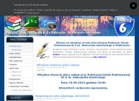 Strona internetowa z Szkoła Podstawowa nr 6 Publiczna