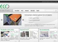 Strona internetowa z Eco-Certus