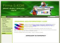 Strona internetowa z Drukarnia Wielkoformatowa S-Kom