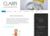 Strona internetowa z Claris Salon Kosmetyczny