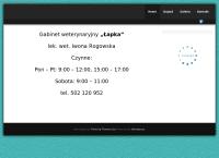 Strona internetowa z \"łapka\" Gabinet Weterynaryjny Lek. Wet. Iwona Rogowska