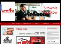 Strona internetowa z Fitness Club Gym4u