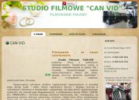 Strona internetowa z Filmowanie Can-Vid Studio Filmowe