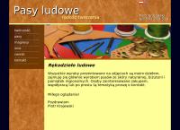 Strona internetowa z Pasy Ludowe - Piotr Krajewski Rękodzieło Ludowe