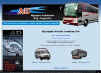 Strona internetowa z Transport Osobowy Mini Bus Andrzej Domagała