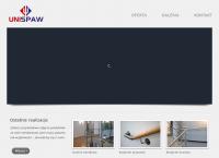 Strona internetowa z \"unispaw\" Produkcja Wyrobów Ze Stali Nierdzewnej