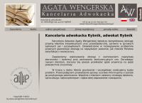 Strona internetowa z Adwokat Agata Wengerska Kancelaria Adwokacka
