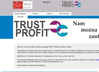 Strona internetowa z Trust Profit Biuro Rachunkowe