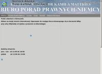 Strona internetowa z Biuro Porad Prawnych-Niemcy Dr Kamila Matthies