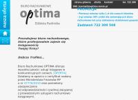 Strona internetowa z Biuro rachunkowe Optima