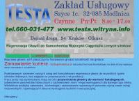 Strona internetowa z TESTA Regeneracja Głowic Spawanie Szczelność Obróbka Skrawaniem