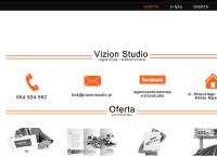 Strona internetowa z Agencja Reklamowa Vizion Studio