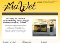 Strona internetowa z Mawet Przychodnia Weterynaryjna