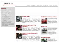 Strona internetowa z Fovilim - Wynajem Aut Retro i Limuzyn