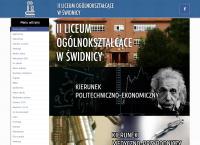 Strona internetowa z II Liceum Ogólnokształcące W Świdnicy