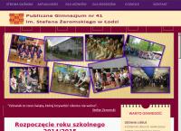 Strona internetowa z Publiczne Gimnazjum Nr 41