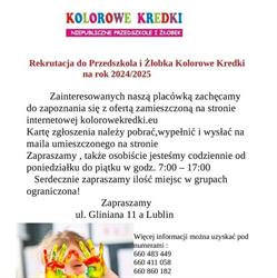 Niepubliczne Przedszkole i Żłobek Kolorowe Kredki w Lublinie