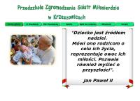 Strona internetowa z Przedszkole Zgromadzenia Sióstr Miłosierdzia W Krzeszowicach