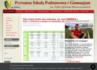 Strona internetowa z Prywatna Szkoła Podstawowa Im. Z. i J. Moraczewskich