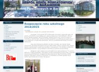 Strona internetowa z Zespół Szkół Powiatowych W Baranowie