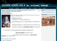 Strona internetowa z Zespół Szkół Nr 4