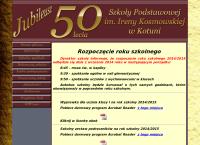 Strona internetowa z Szkoła Podstawowa Im.ireny Kosmowskiej W Kotuni