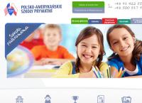 Strona internetowa z Polsko-Amerykańskie Szkoły Prywatne
