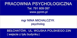 "pracownia Psychologiczna Nina Michalczyk Badania Psychologiczne Bełchatów- Psychotesty"