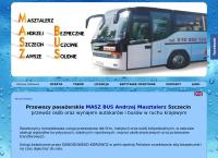 Strona internetowa z MASZ BUS - Autobusy, autokary i busy - Wynajem i przewozy pasażerskie