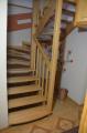 Schody dębowe z balustradą