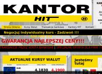 Strona internetowa z Kantor Wymiany Walut \"hit\"