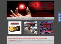 Strona internetowa z Power Factory Wynajem Agregatów Prądotwórczych