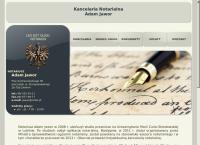 Strona internetowa z Kancelaria Notarialna Notariusz Adam Jawor